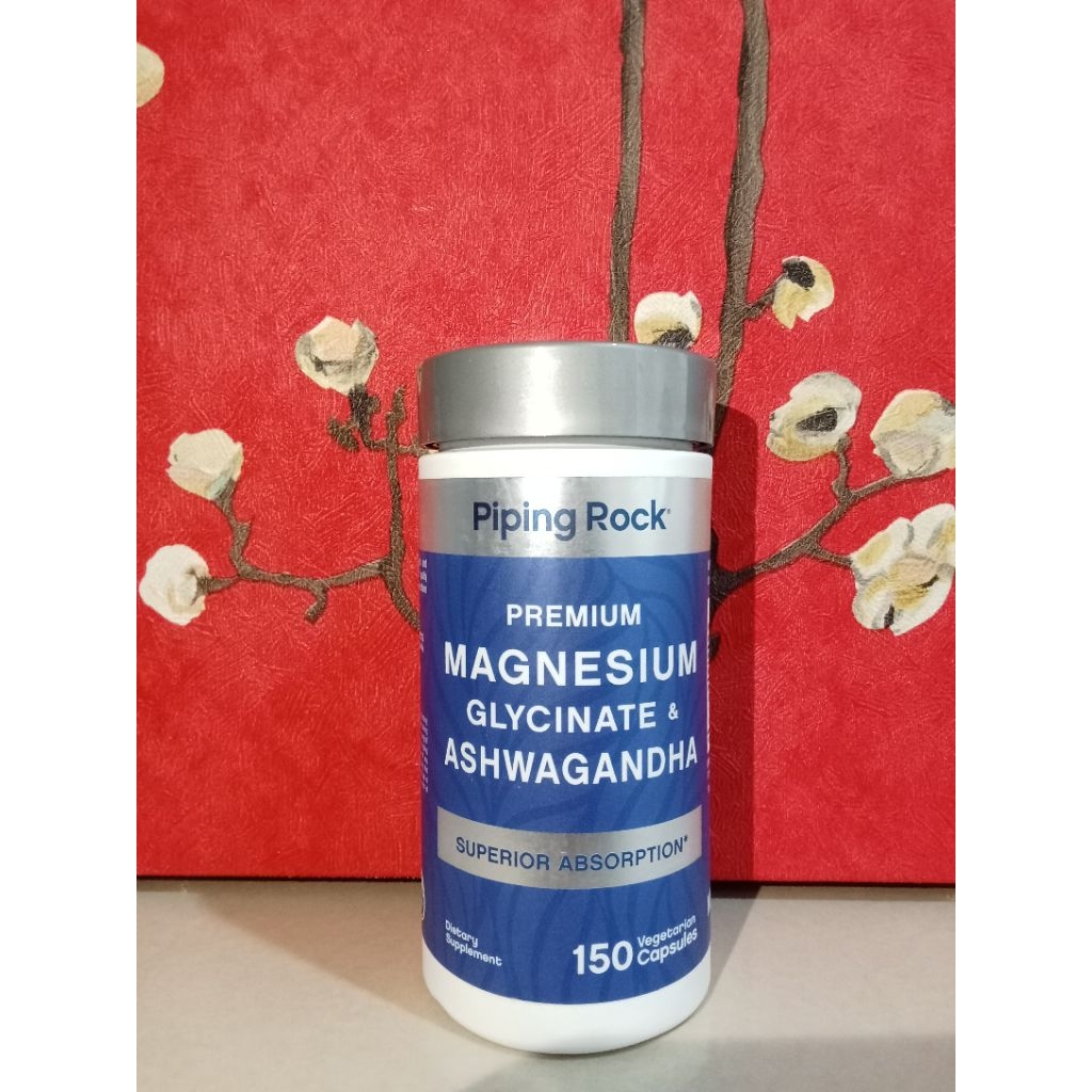 Pipingrock Premium Pipingrock Magnesium Glycinate 150mg Ashwgandha 1500mg 150 Capsules