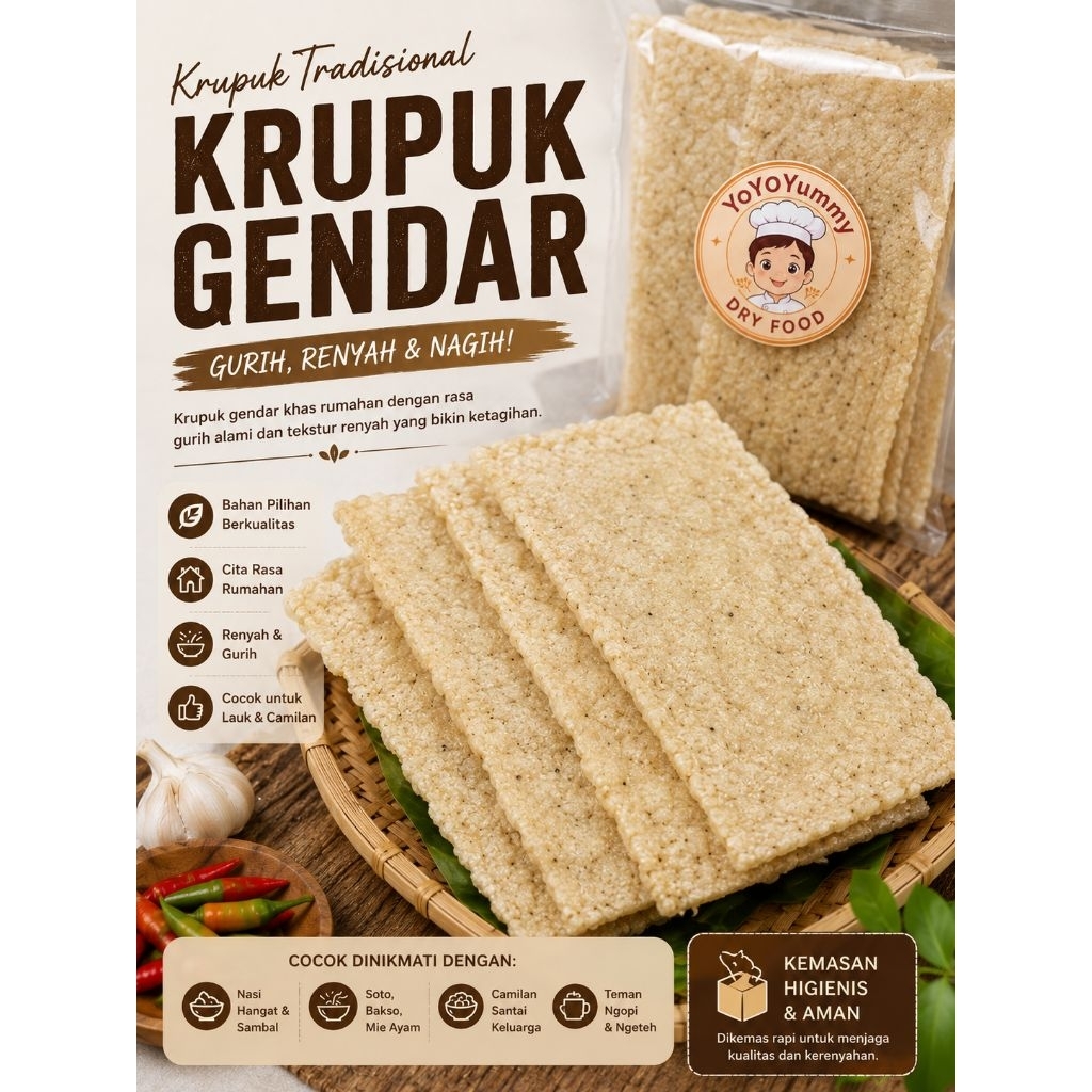 Kerupuk Gendar Khas Solo 170gr