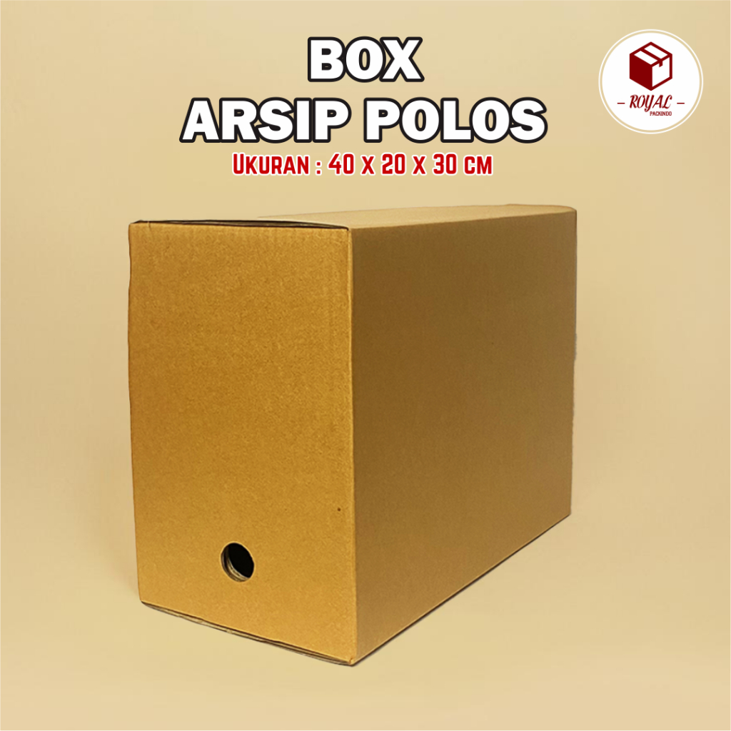 BOX ARSIP (UK 40 X 20 X 30 CM ) - BOX FILE DOKUMEN | KARTON ARSIP TEBAL POLOS / CUSTOM