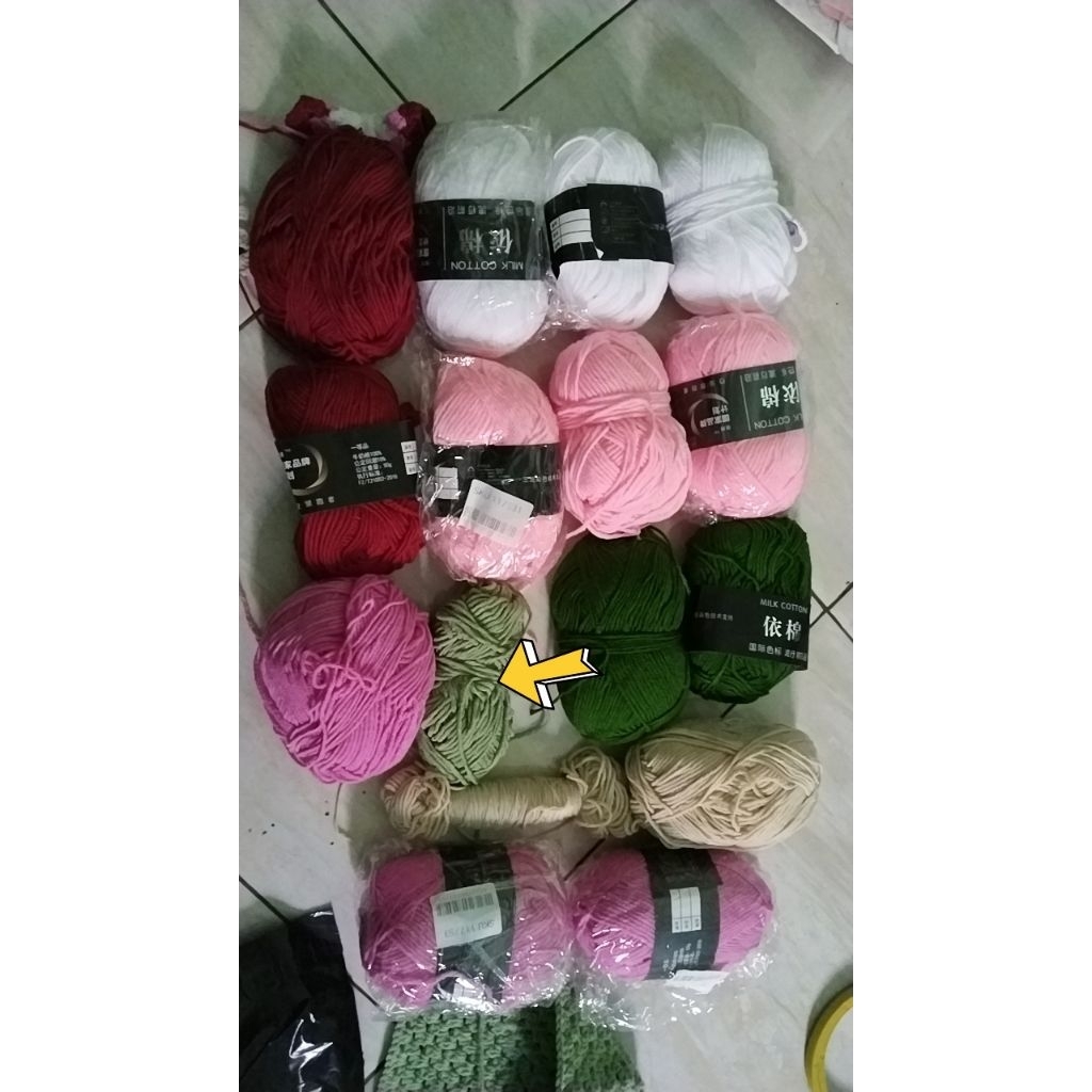 benang rajut milk cotton