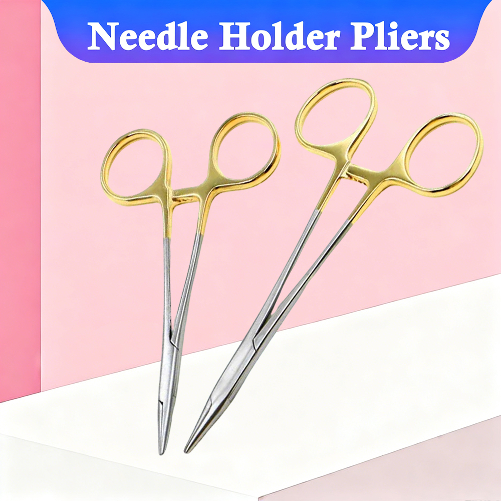 Stainless Steel Dental Needle Holder Mayo Hegar Nald Voeder Nalfuder Klem Bedah Hemostatik Halsted M