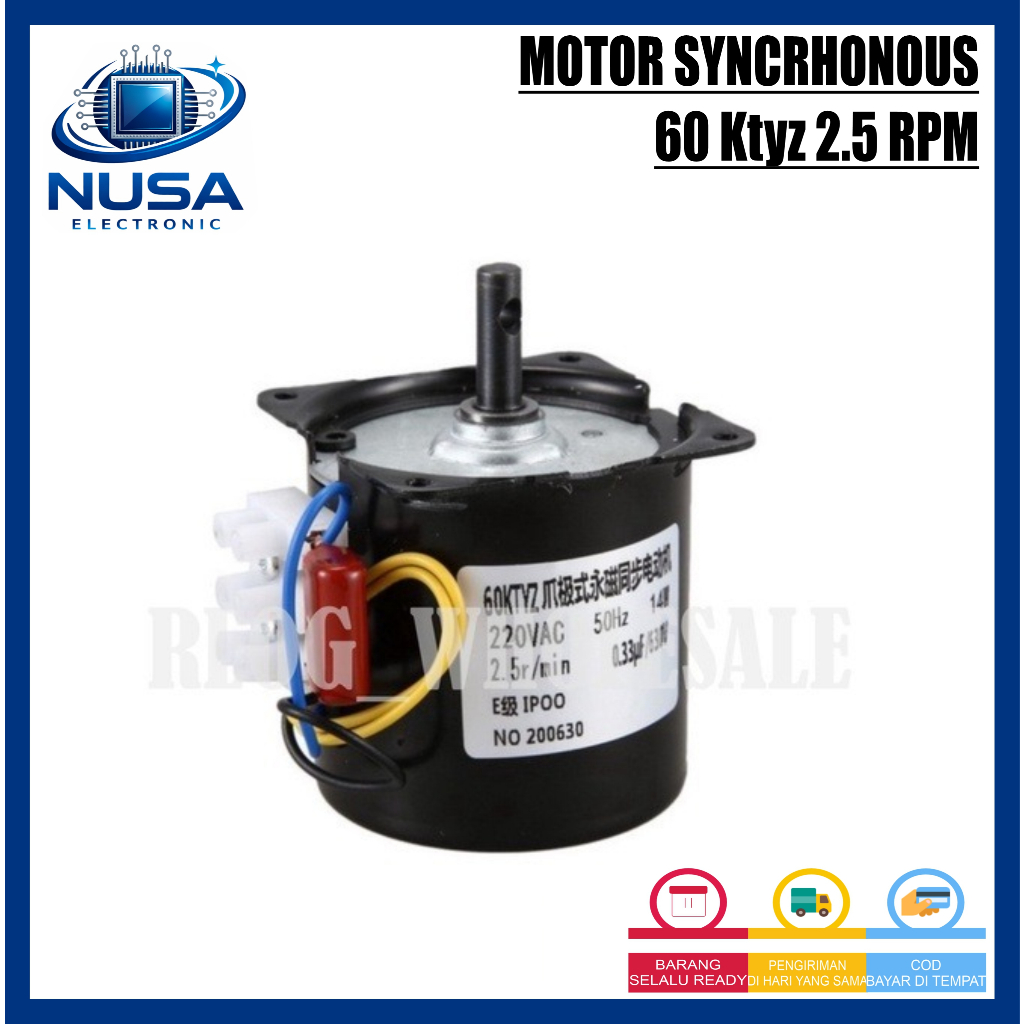 Motor Synchronous 60Ktyz 2.5 - 30Rpm NON GEAR