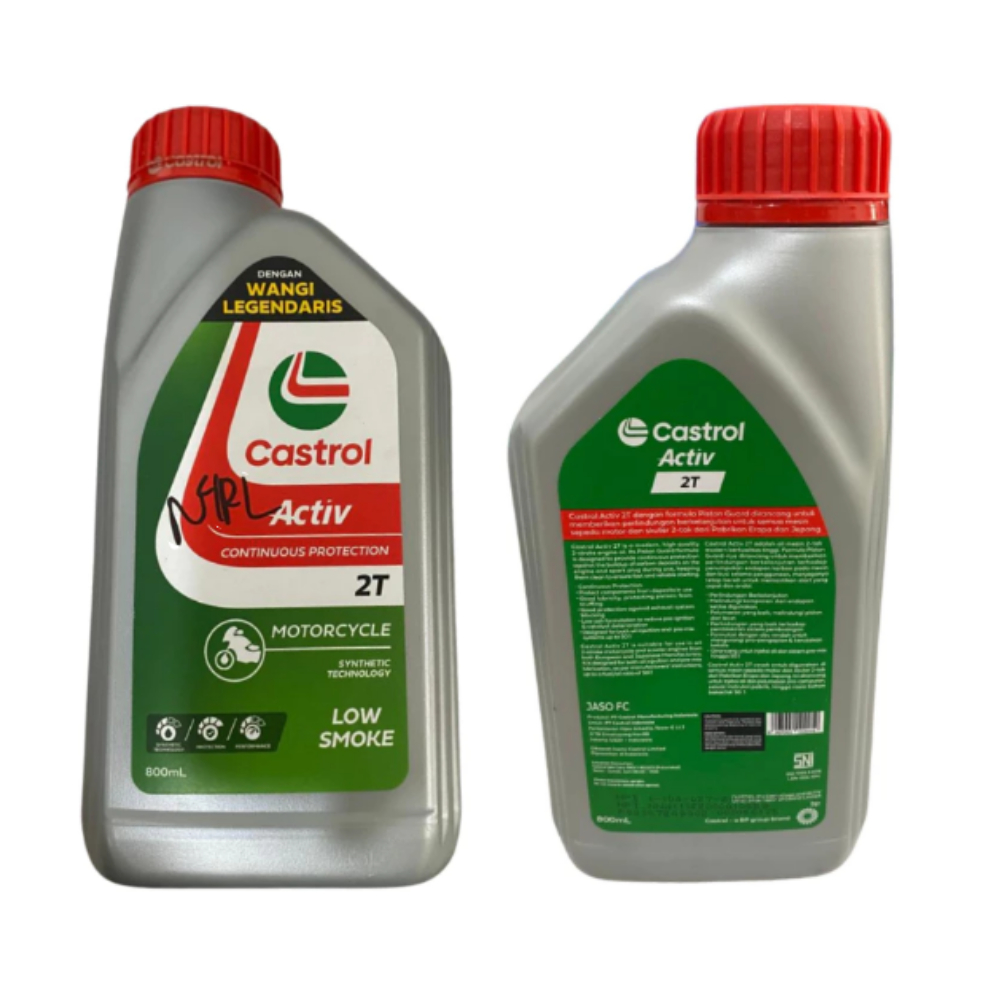 Oli Castrol Activ 2T 800ml Kemasan Baru Oli Samping Motor 2 Tak Low Smoke RX King Ninja RR