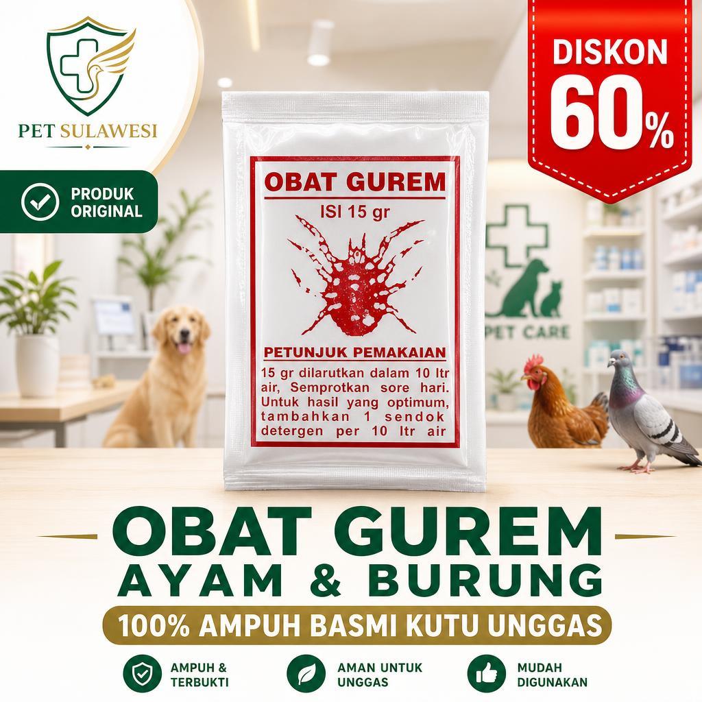 Obat Gurem Ayam Ampuh Basmi Kutu Unggas & Burung 15g | Serbuk Pembasmi Tungau Sieur Hama Kandang Efe