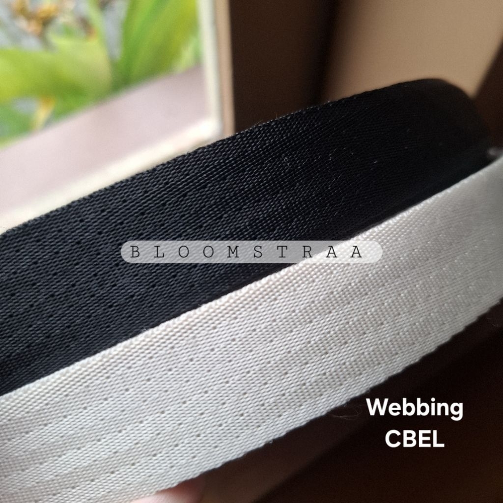 Webbing Polyester CBEL 25mm Seatbelt Tali Tas CB 25 mm Webbing Poly Herringbone 2,5cm Cucuk Belut Se