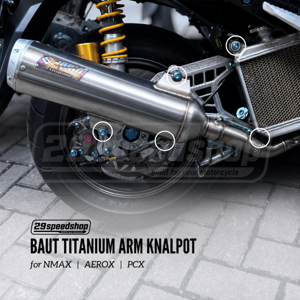 BAUT TITANIUM ARM KNALPOT NMAX AEROX PCX