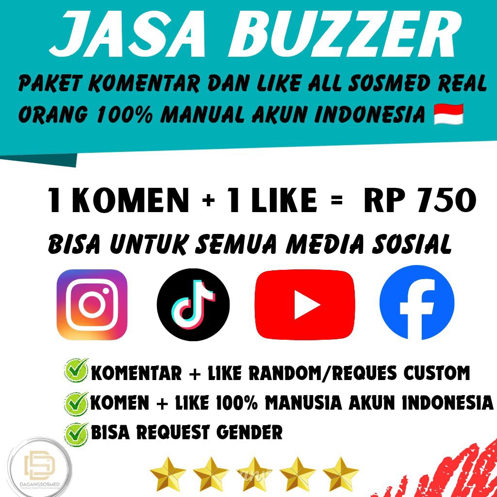 JASA KOMEN LIKE TIKT0K JASA KOMEN LIKE INSTAGRAMM JASA KOMEN LIKE YOUTUBE | BUZZER KOMEN DAN LIKE IN