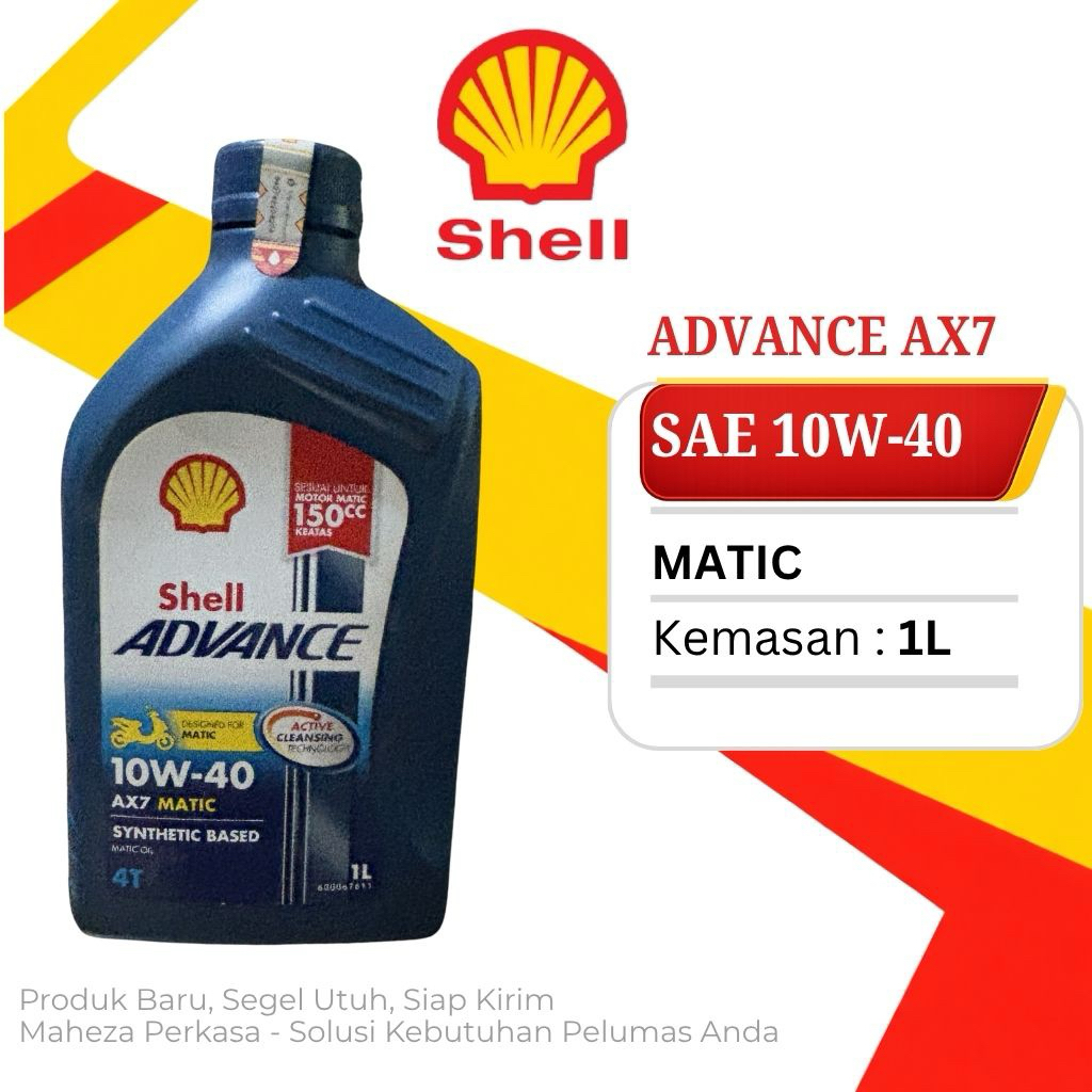 Shell Advance AX7 Matic 10W-40 Oli Motor Matic Shell Scooter 1 Liter