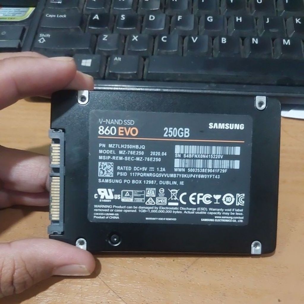 Samsung 870 EVO 860EVO 850EVO 250GB V-NAND SSD Secondhand Original