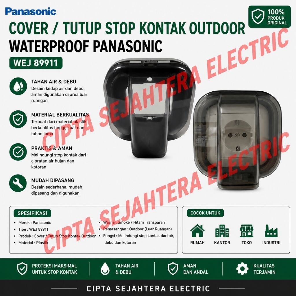 Cover / Tutup Stop Kontak Outdoor Waterproof Panasonic WEJ 89911