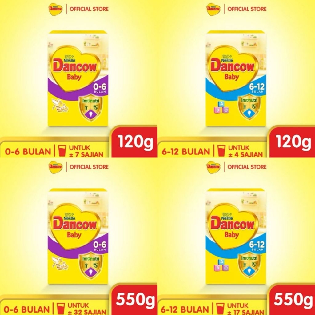 Dancow Baby 0-6bulan & 6-12bulan 120gr/Dancow Baby 0-6bulan & 6-12bulan 550gr