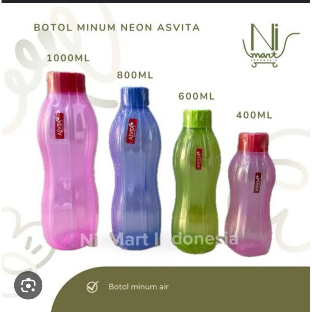 Asvita Botol Air Neon Botol Minum Murah BPAFreeBotol