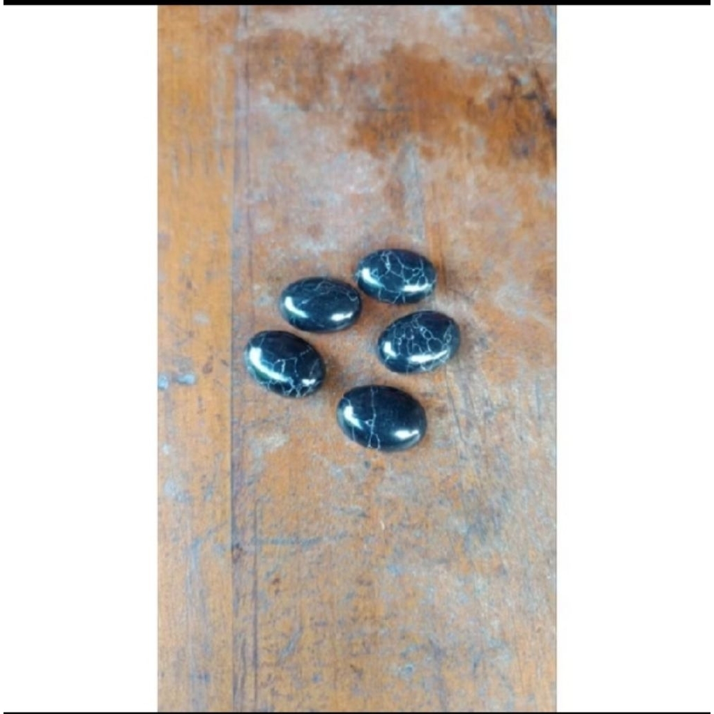 BATU AKIK LEPASAN PIRUS HITAM MESIR BUKAN PIRUS SITUBONDO 18X13 MM