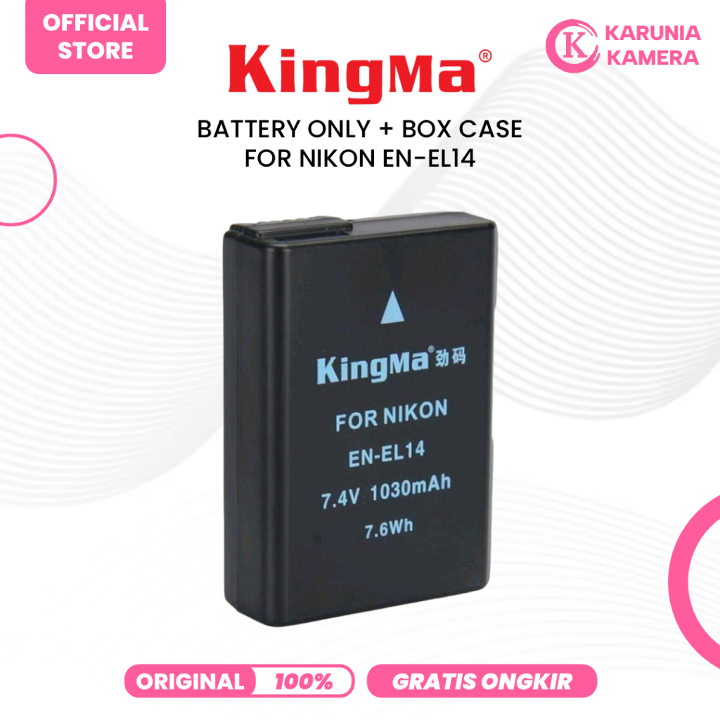 KingMa Baterai EN-EL14 Battery For Nikon D3300, D3200, D5100, D5500, D5600, Etc