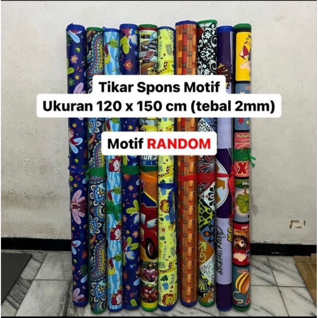 TIKAR SPONS 120 X150 CM/TIKAR SPONS KARAKTER /TIKAR GULUNG RANDOM