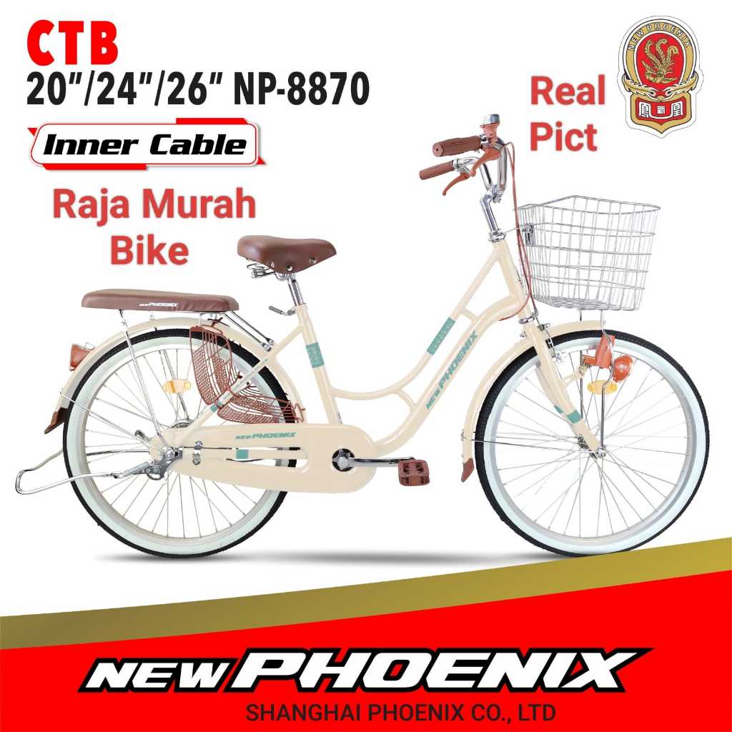 sepeda mini citybike phoenix 8870 24 inch sepeda perempuan 24 inch mini keranjang phoenix 8870
