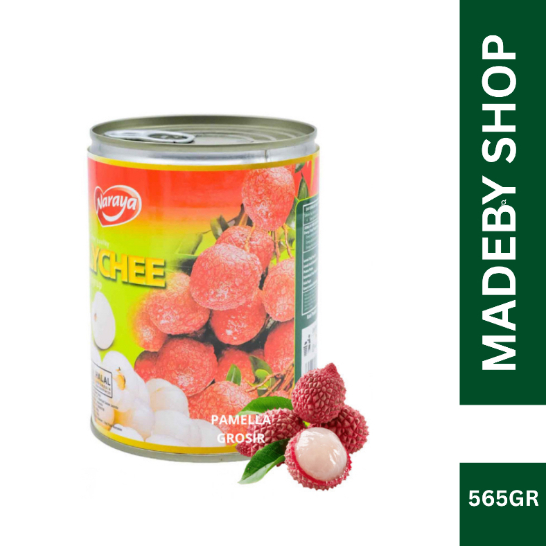 Buah Kaleng Naraya Lychee 565 Gram - Leci Kaleng