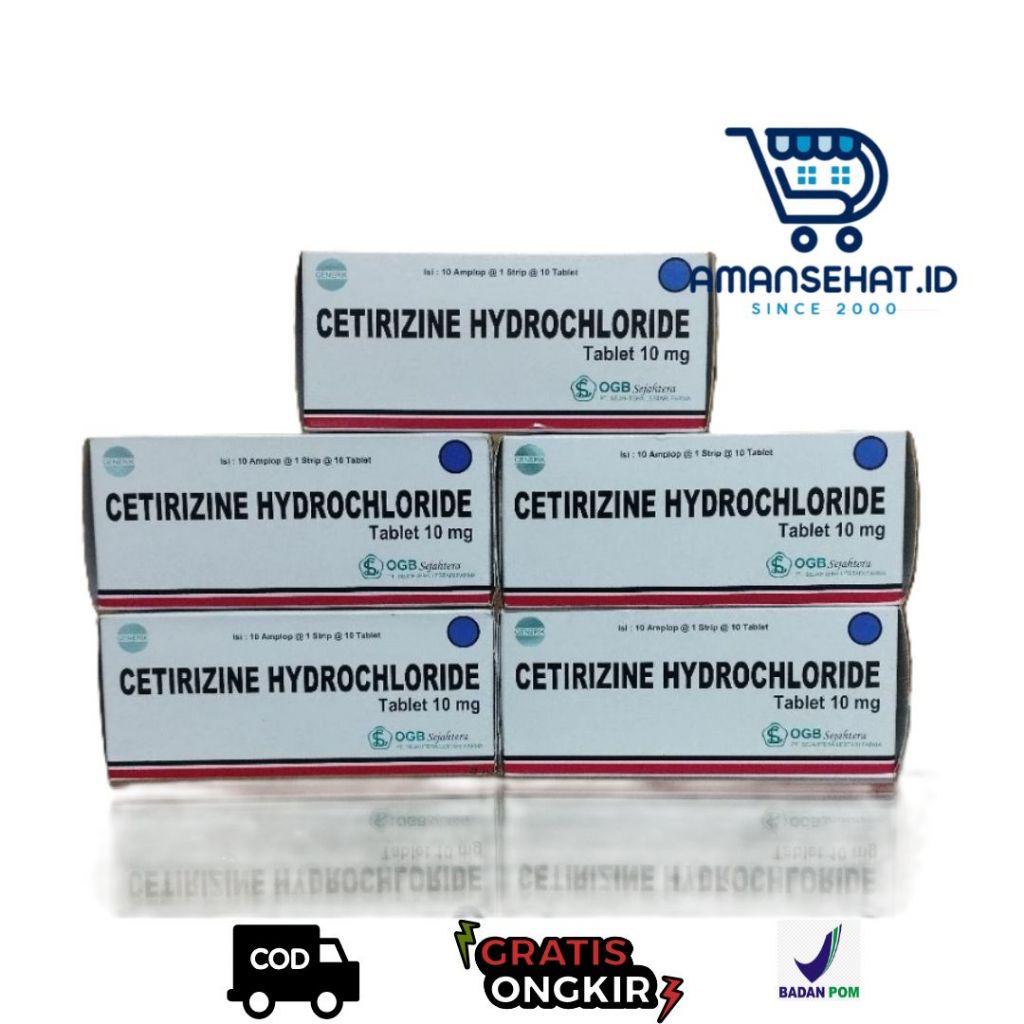 CETIRIZINE 10 MG SEJAHTERA BOX 100 TABLET