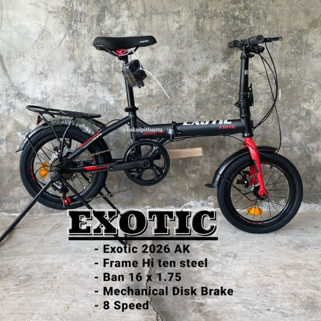 Sepeda lipat ring 16 exotic 2026 AK || Sepeda lipat exotic 2026 AK ukuran 16 inch