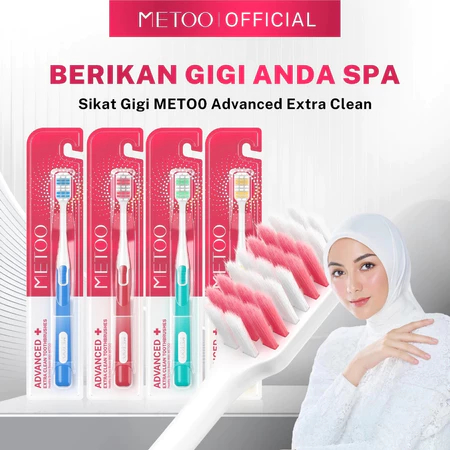 METOO Sikat Gigi - Metoo Soft Toothbrushes | Advanced Extra Clean | Lembut dan elastis / Bulu karbon