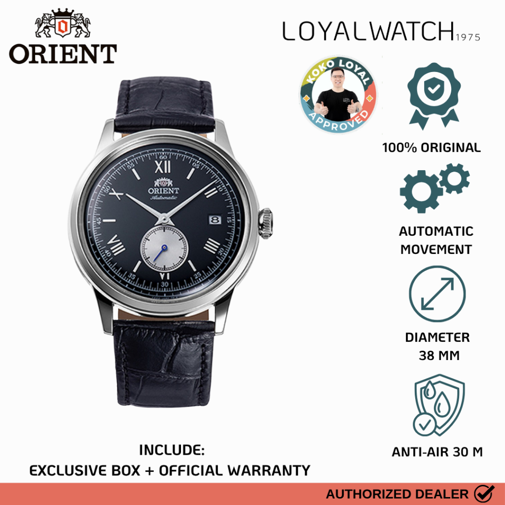 Jam Tangan Orient Classic Bambino Small Seconds Pria RA-AP0101B Black Leather / Kulit Original Garan