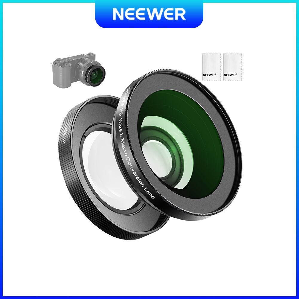 NEEWER 40.5mm Wide Angle Lens with Macro Lens for Sony ZV-1F ZV-E10 A6000, LS-30
