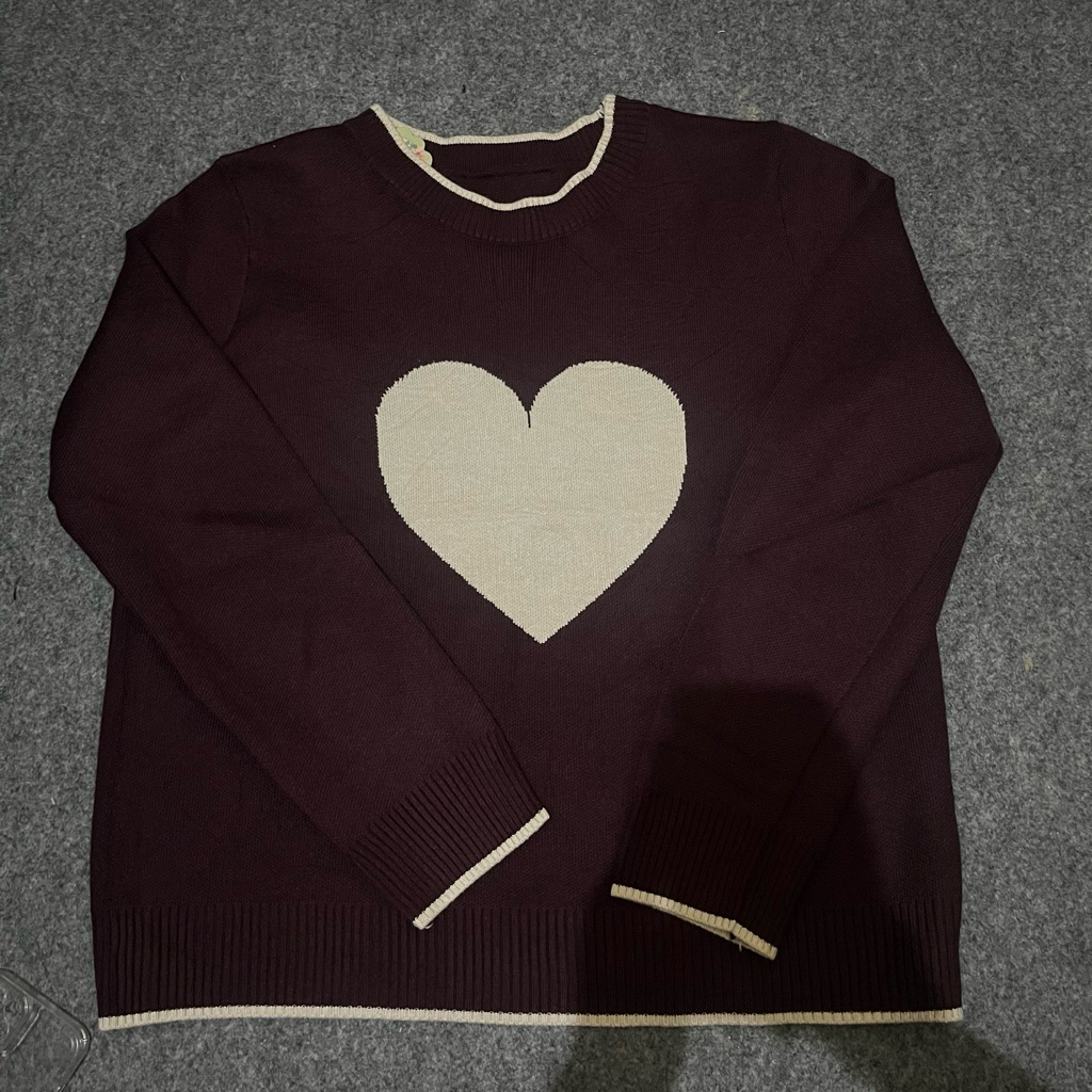 knit sweater burgundy