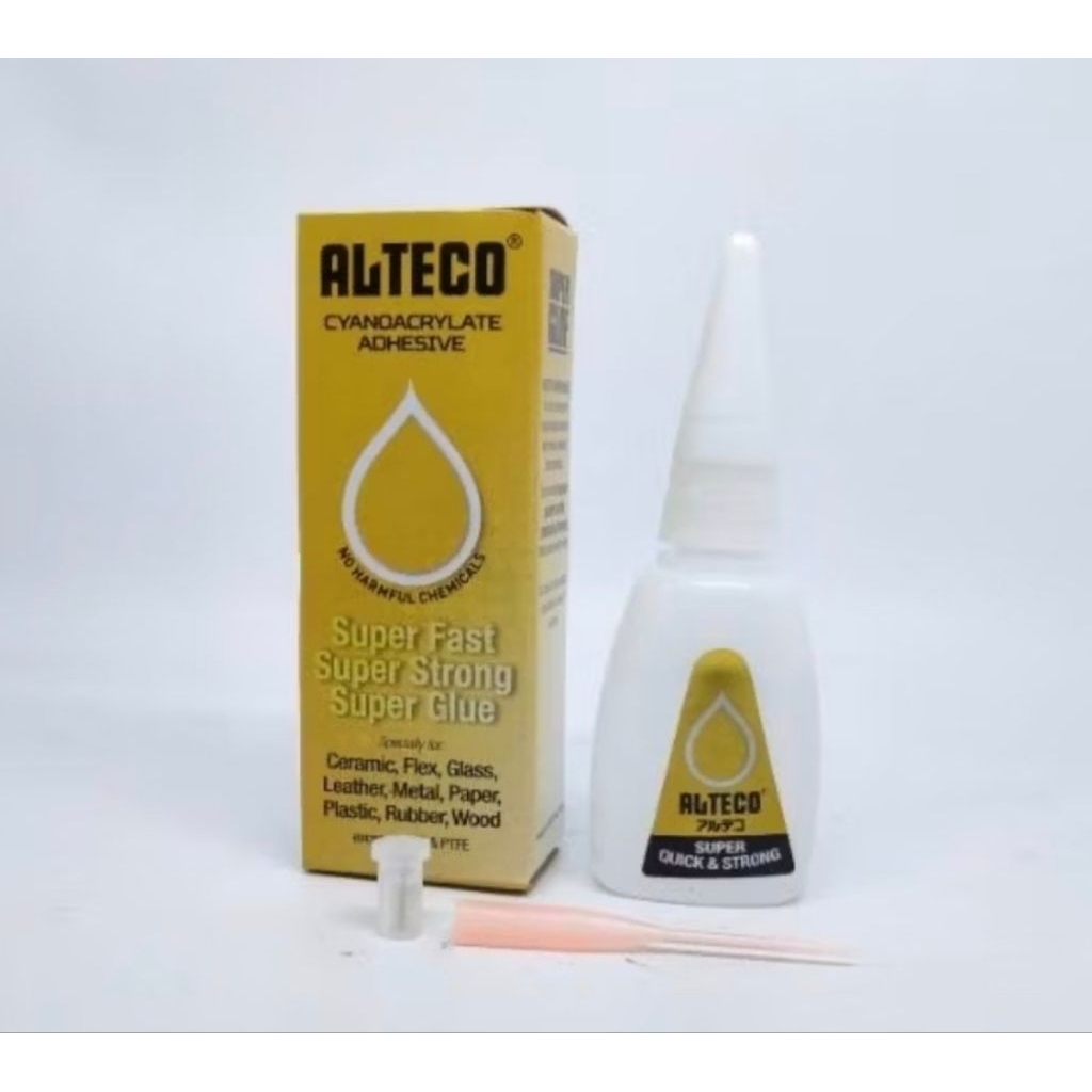 Isi 50pcs Lem Alteco Lem G cyanoacrylate adhesive 20g 20gr 20gram 1DUS kuning instan lebih cepat ker