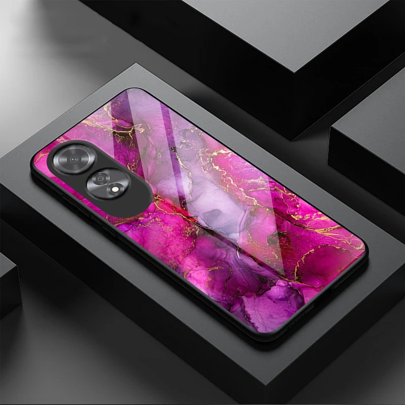CL Softcase Glass For Oppo A60 - Case Glass Oppo A60 - Casing Kaca A60 Terbaru - Casing Murah Oppo A
