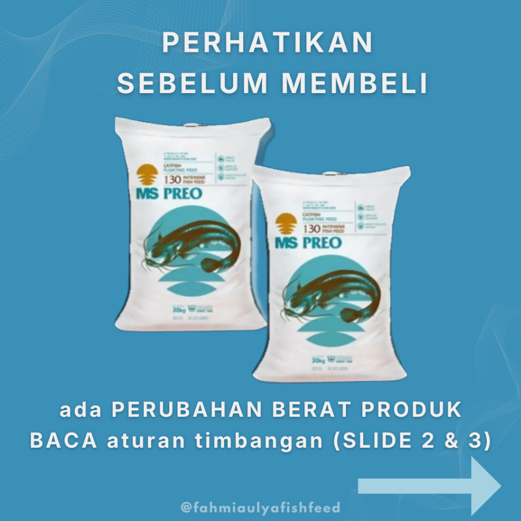 PAKAN IKAN MURAH (PAKET 10 KG) PAKAN IKAN MS PREO 130 | Pakan Ikan Protein 33% (MS PREO 130)