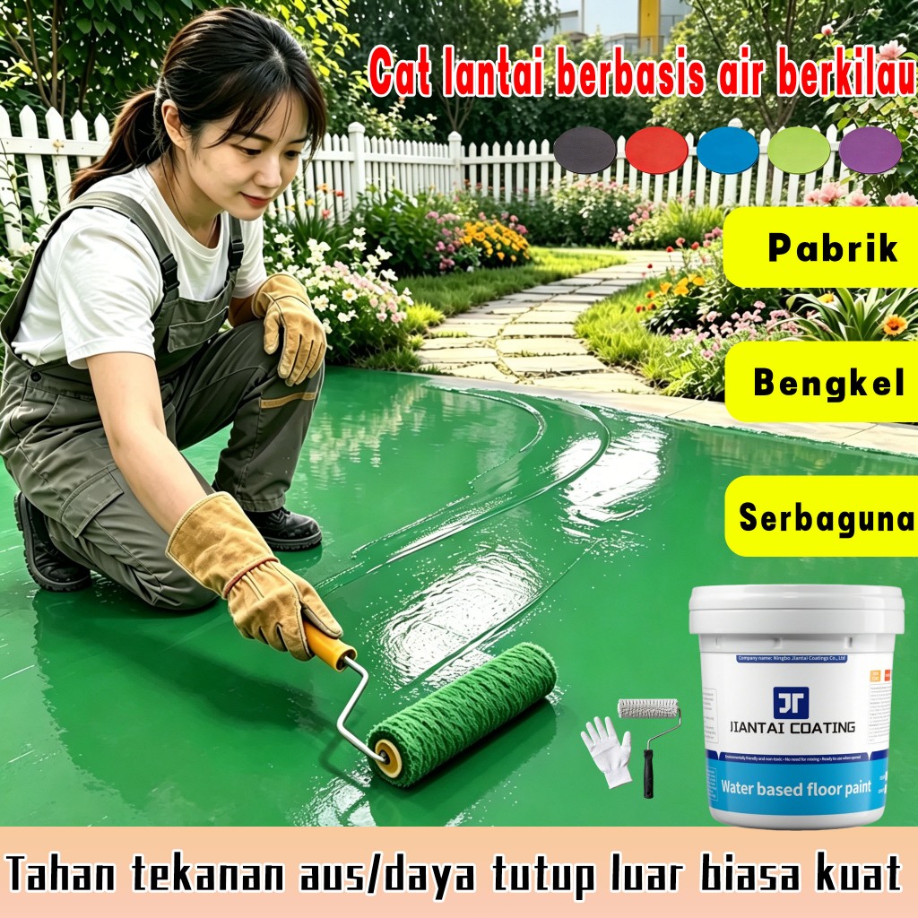 Cat Lantai Epoksi Berbasis Air Sepuluh Fungsi Dalam Satu, Tahan Aus Anti Air, Self Leveling, Cocok L