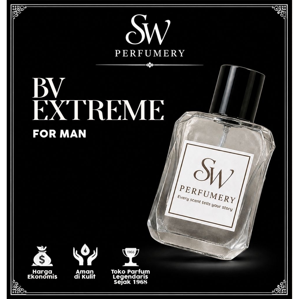 Parfum Pria BV Extreme Parfume Cowok -SW Perfumery Jogja Tahan Lama 24 Jam