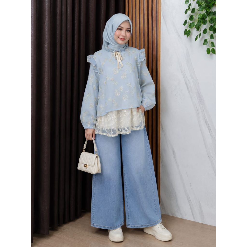New Atasan wanita VNS premium /Atasan Katun bordir vns /Blouse Katbor VNS Premium/Kemeja Blouse Wani