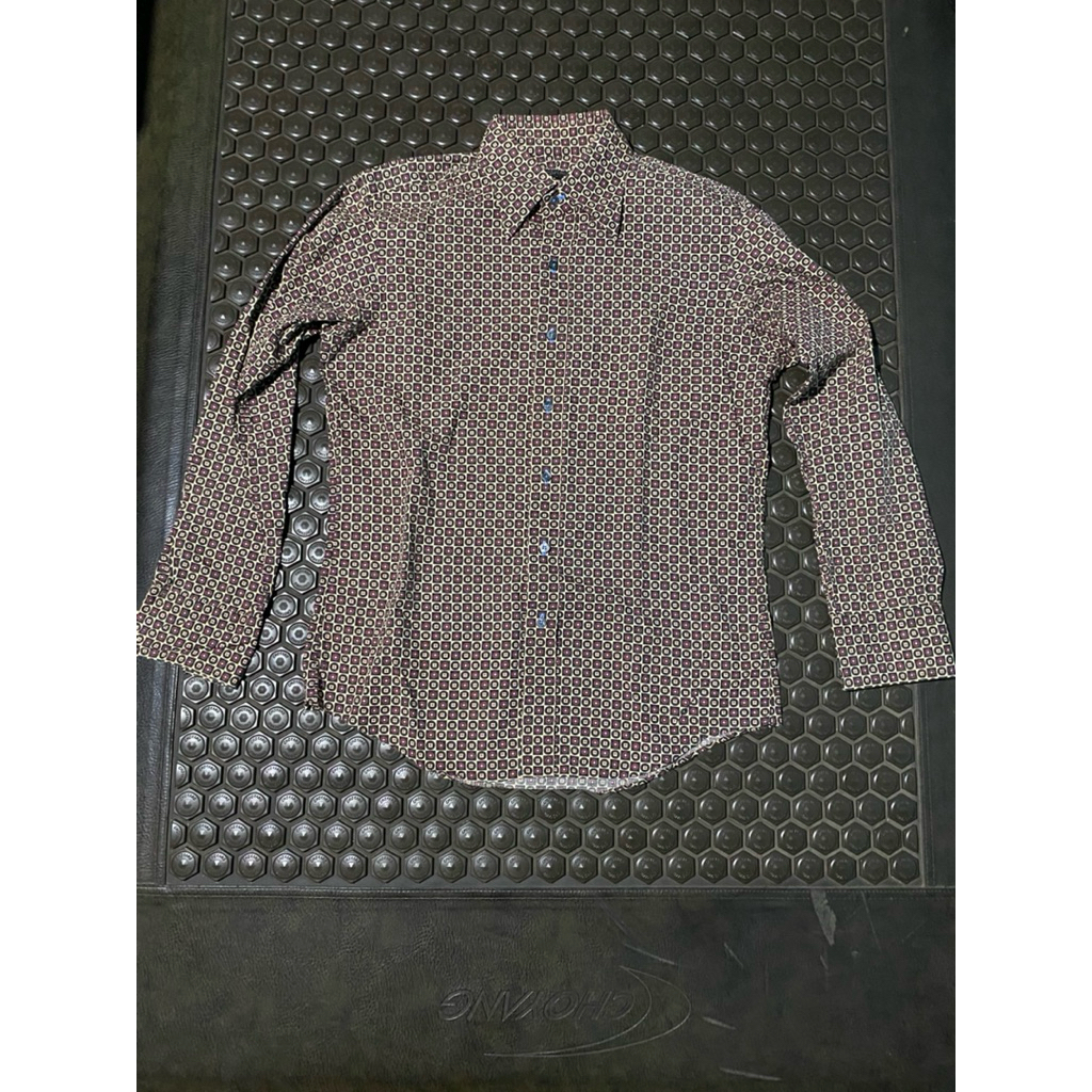 KEMEJA LENGAN PANJANG LUXURY BURBERRY BLACK LABEL MOTIF UNIK MEWAH BRANDED