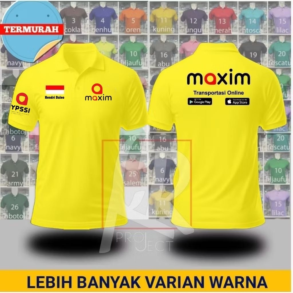 BAJU KAOS POLO KERAH MAXIM BISA REQUEST NAMA KOMPLIT