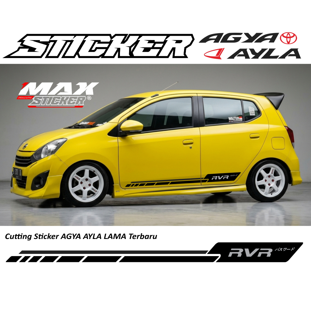 sticker variasi agya ayla motif terbaru 2013-2021 sticker list body samping daihatsu ayla toyota agy