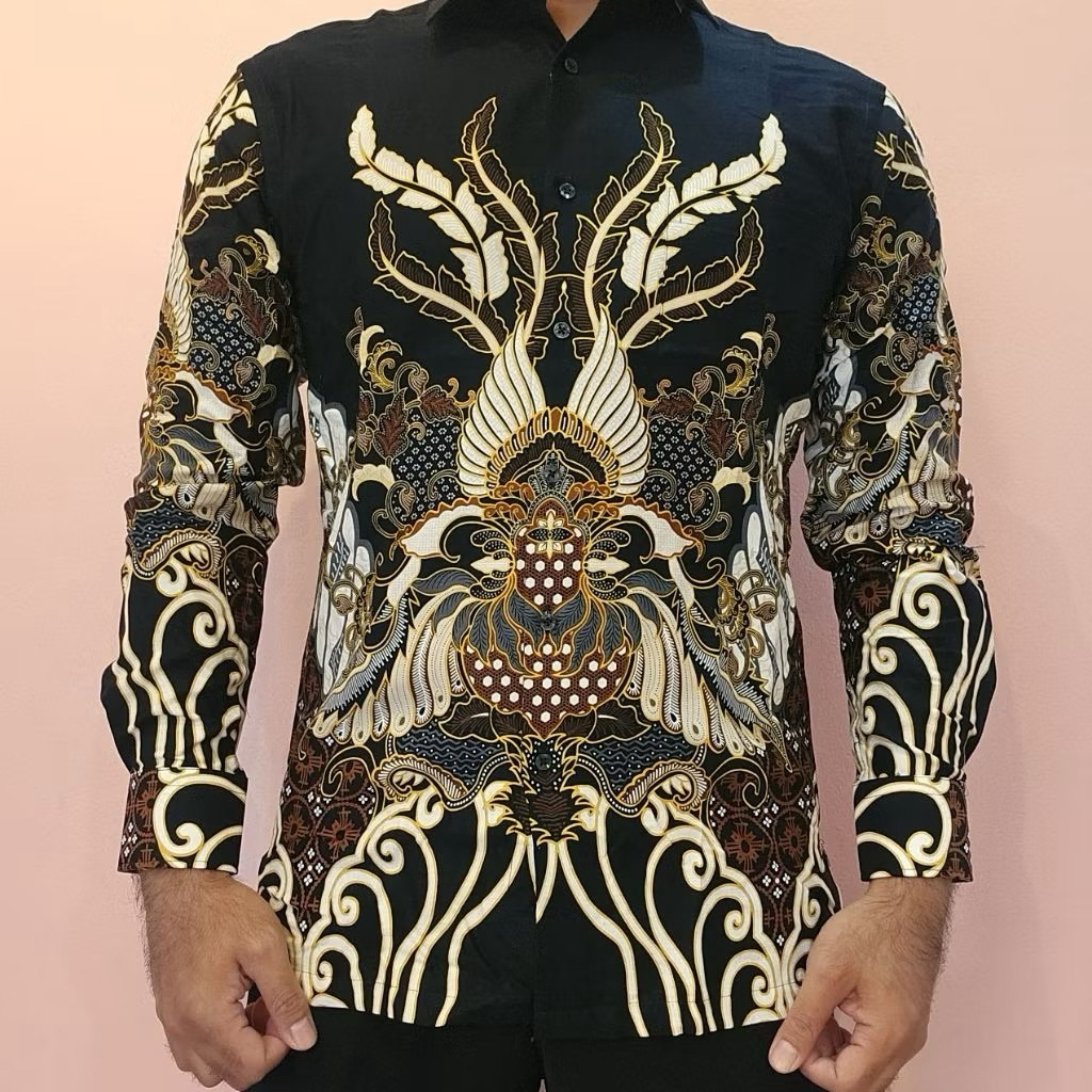 Kemeja Batik Alisan Panjang Printing Slimflit