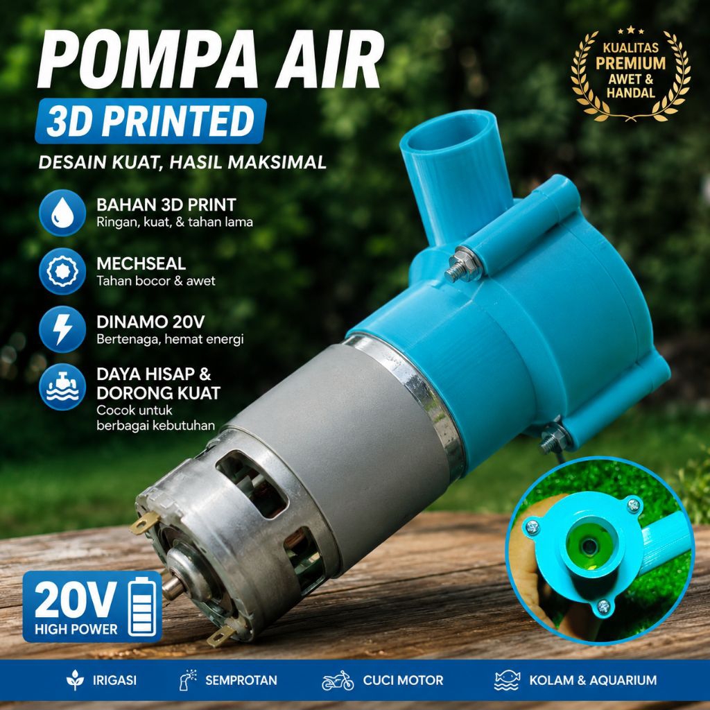 Pompa air Mini 12V/24V DC – Pompa Air Hemat Listrik & Tahan Lama