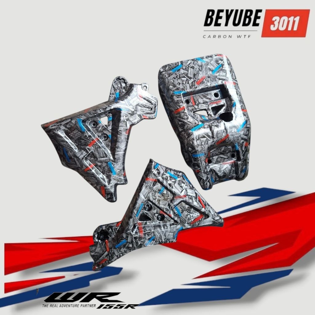 Yamaha WR155 cover rangka pelindung mesin bawah " 2 pcs " Paket Cover Pelindung Rangka & Pelindung L