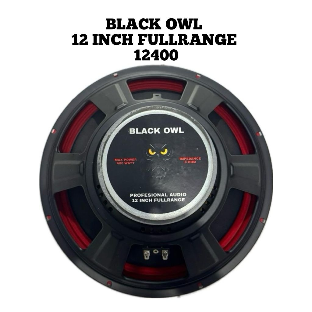 BLACK OWL 12FR BO 12400 speaker driver 12 inch Fullrange 400 Watt speker komponen 12 inci spiker 12"