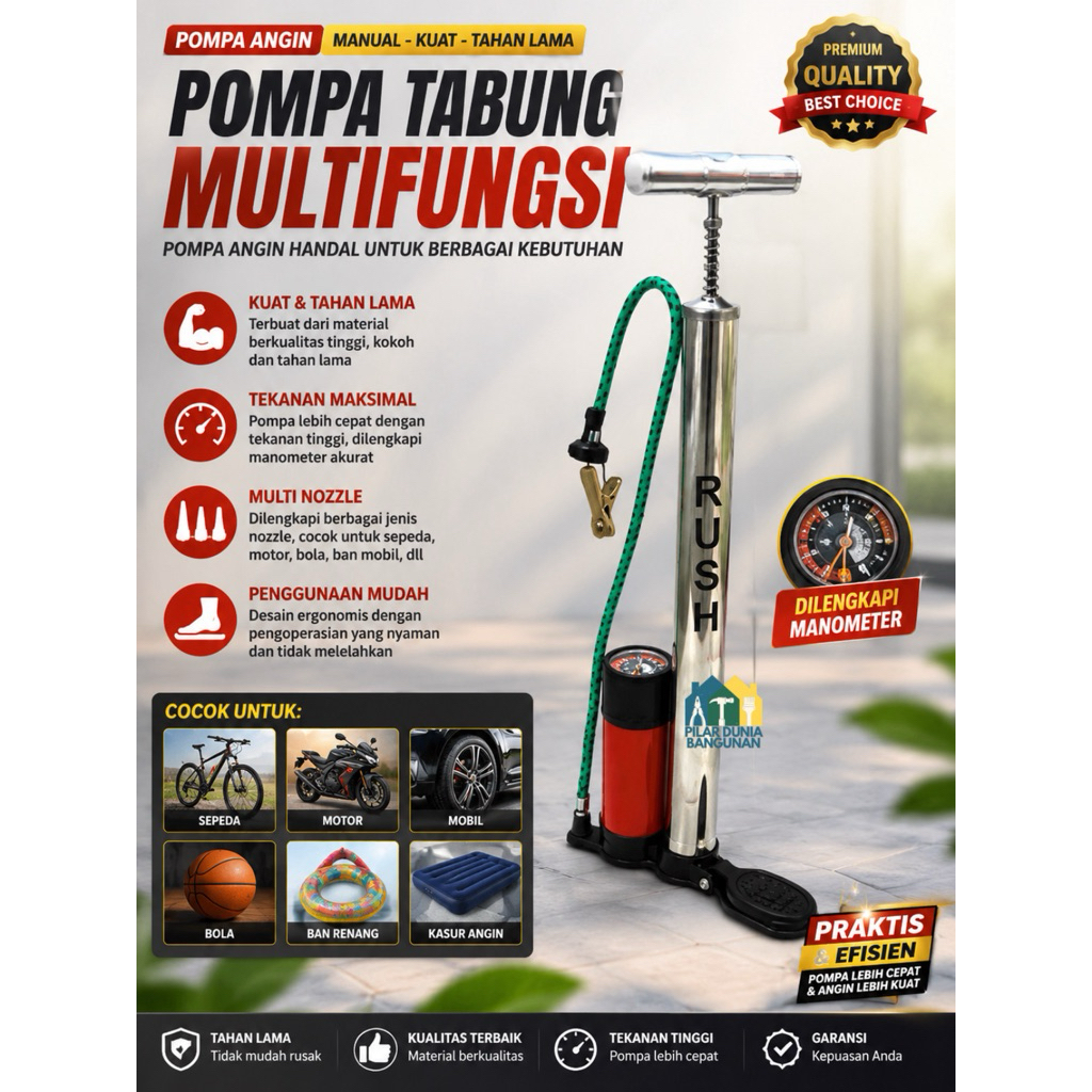 Pompa Tabung / Pompa Tabung Motor / Pompa Ban Tabung / Kompa Tabung / Kumpa Tabung / Kumpa Ban Mobil