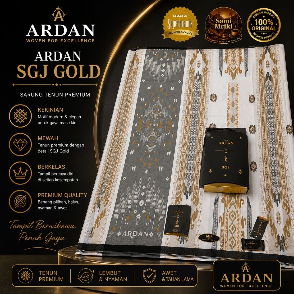 Ardan SGJ Songket GOLD ( SERI HITAM & PUTIH )