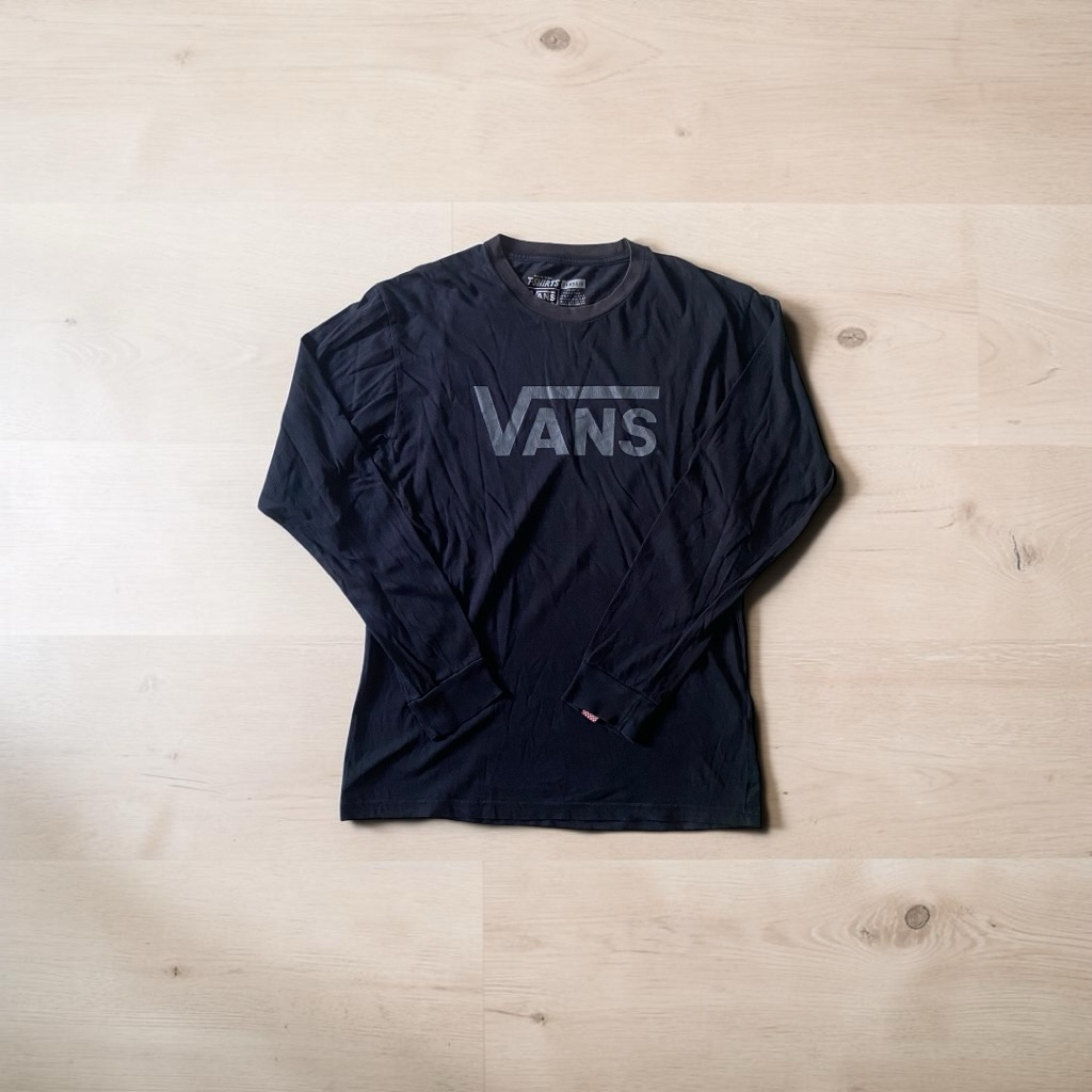 vans longsleeve hitam