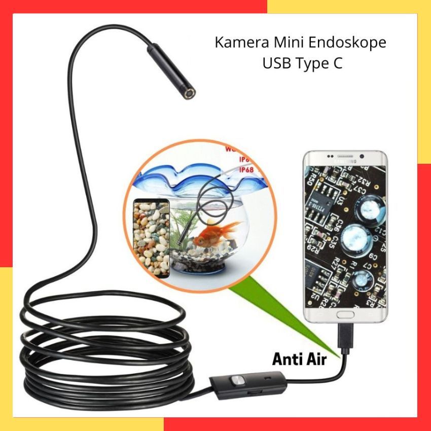 Kamera Mini Kecil Pengintai Tersembunyi Camera Endoskop HD Cctv Sisi Tv Hp Android USB Endoscope Lam