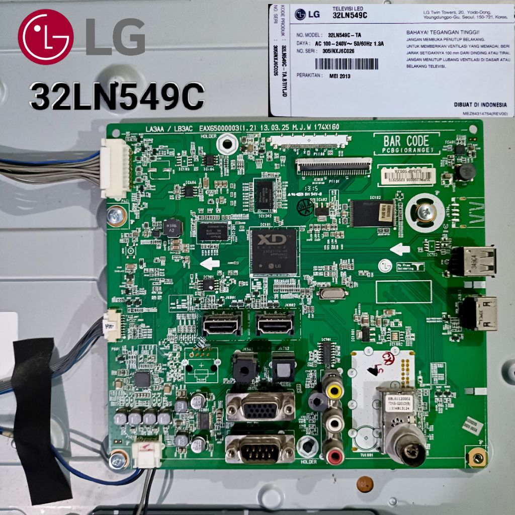 MB LG 32LN549C  32 LN549C 32 inch 32LN 549C part Mainboard  TV LG LED 32" original bergaransi