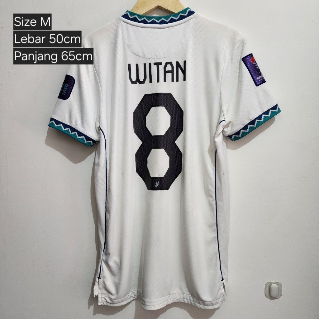 [USED MATCHWORN] Original Mills Jersey Timnas Indonesia Away Player Issue 2022 Nomor Punggung 8 Wita