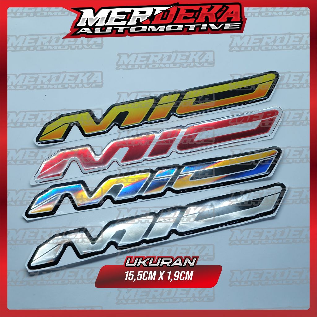 emblem timbul yamaha mio / stiker timbul mio / emblem yamaha mio smile / emblem timbul mio warna / e