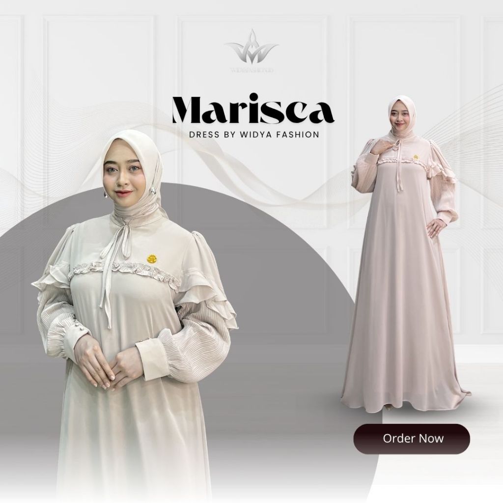 Gamis Wanita Terbaru - Gamis Set Hijab - Marisca Dress Ceruty Babydoll Full Furing Busui Friendly By