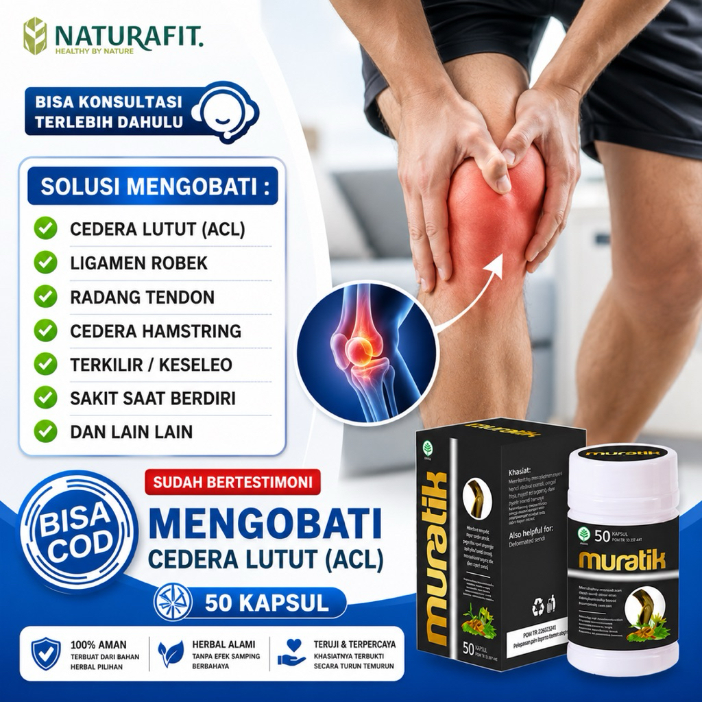 Obat Cedera Lutut ACL Ligamen Robek Cedera Otot Pelumas Sendi Lutut Cedera ACL Radang Tendon Achille