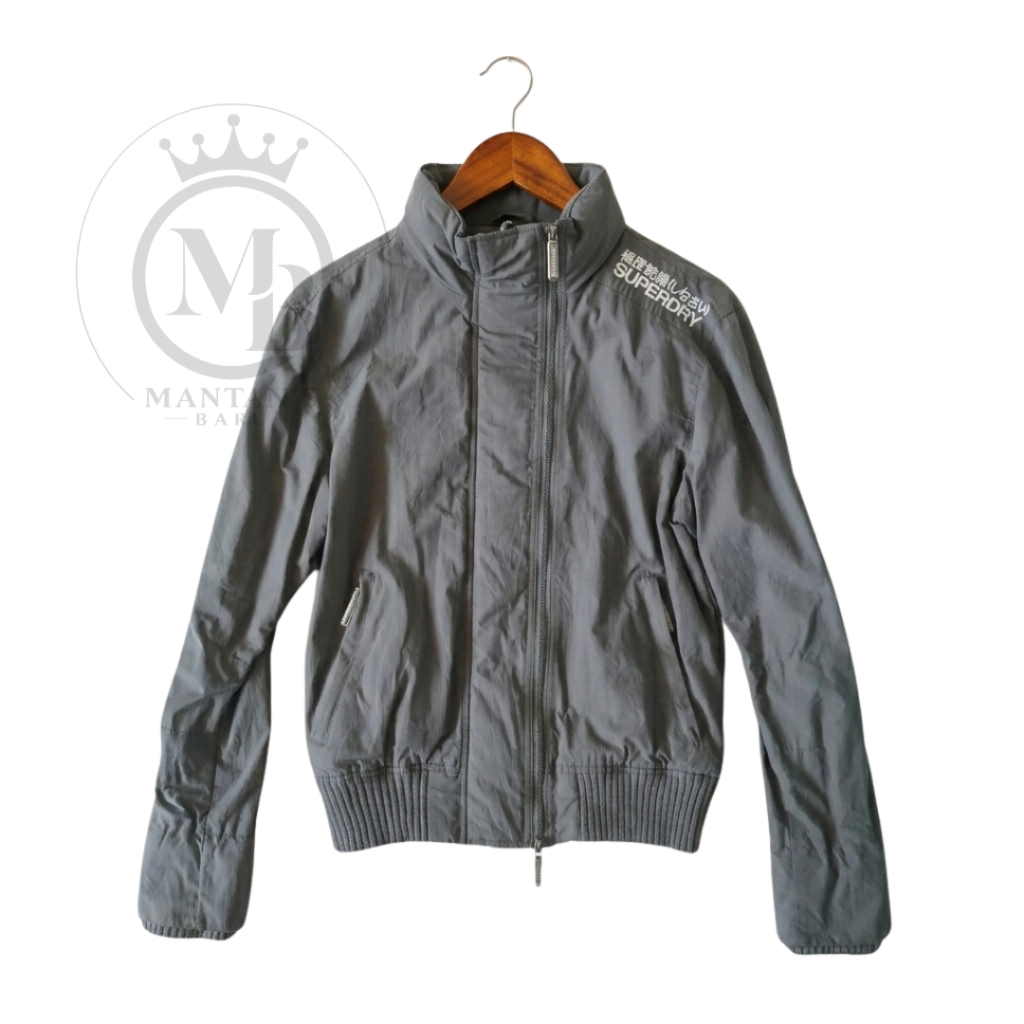 Jaket Motoran Superdry Abu Casual